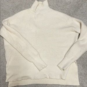 Everlane waffle turtleneck cashmere sweater